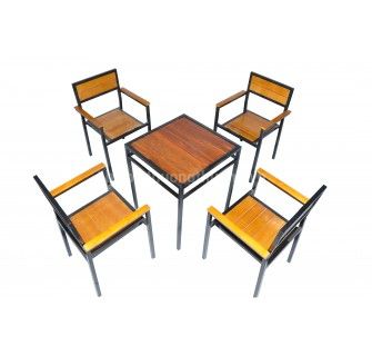 Bộ bàn ghế pallet có tay