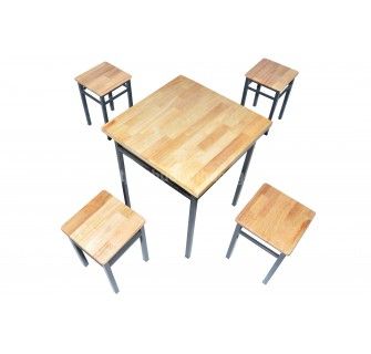 Bộ bàn ghế pallet đôn vuông