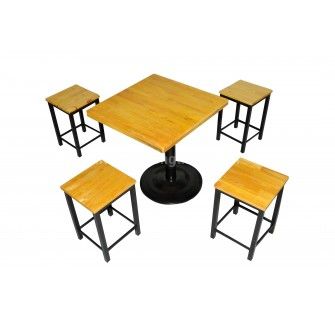 Bộ bàn ghế pallet đôn trụ