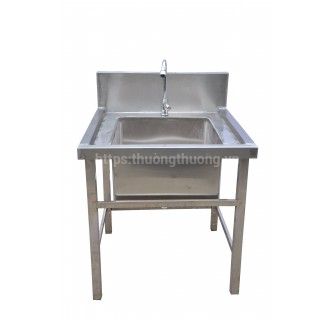 Chậu rửa công nghiệp 1 hố inox giá rẻ tại Thưởng Thưởng