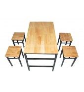 Bộ bàn ghế pallet đôn chữ nhật