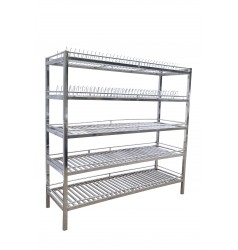 Giá bát inox 5 tầng đĩa phẳng