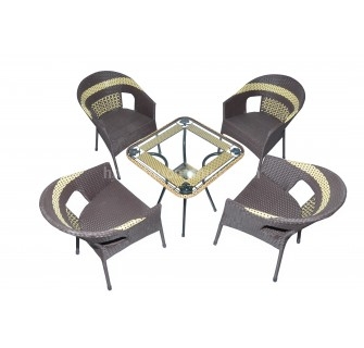 Bộ cafe sò nâu pha cốm
