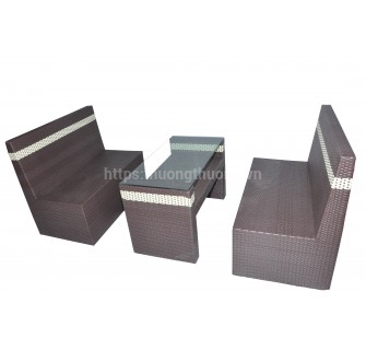Bộ sofa cafe nâu pha cốm