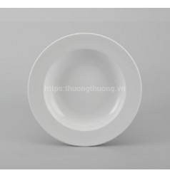 Đĩa tròn sứ sâu lòng trắng