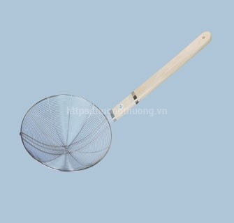 Chao lì inox cán gỗ