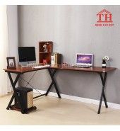 Bàn làm việc lắp ráp có kệ góc