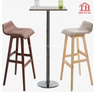 Mẫu ghế cao quầy Bar bằng gỗ nhập khẩu cao cấp