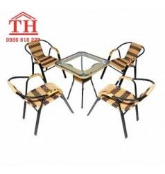 Bộ bàn ghế cafe nhựa giả mây bền đẹp giá rẻ nhất