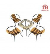 Bàn ghế sắt cafe giá rẻ đẹp gọn gàng dễ sử dụng nhất