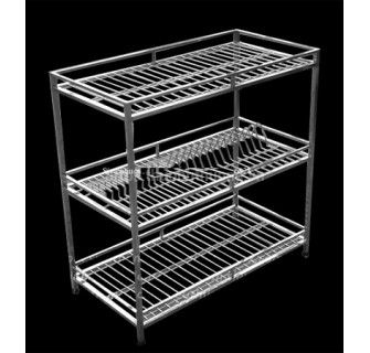 Kệ inox 3 tầng để bát đĩa