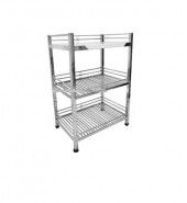 Kệ úp chén dĩa, nồi inox 3 tầng