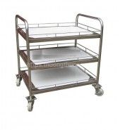 Xe đẩy thức ăn inox 3 tầng
