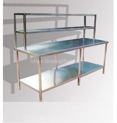 Bàn ra đồ inox 2 tầng